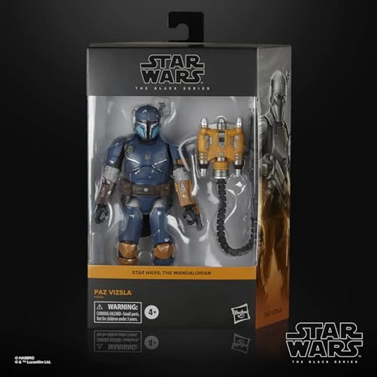 Star Wars The Black Series Paz Vizsla, Deluxe Action-Figur (15 cm) mit 29 Bewegungspunkten und Blaster-Zubehör zu Star Wars: The Mandalorian – Bild 2
