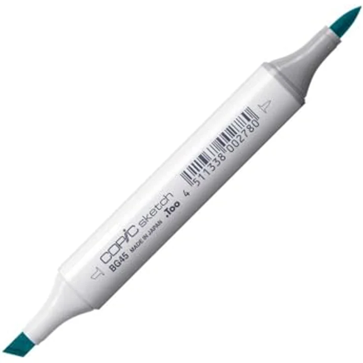 Copic COPIC Sketch Marker Typ BG - 45 Nile Blue, professioneller Pinselmarker mit Super-Brush-Spitze und Medium-Broad-Spitze – Bild 1