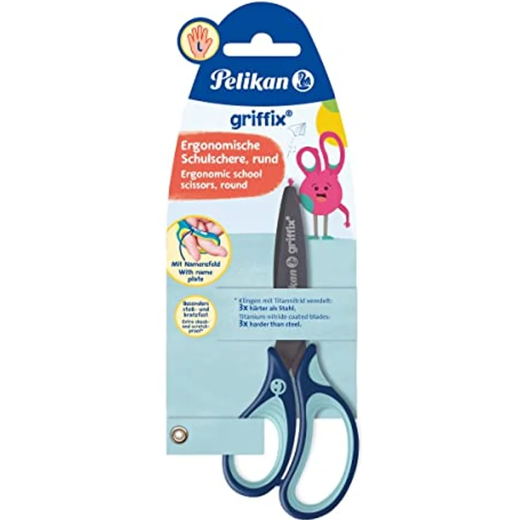 Pelikan Schulschere Griffix SC1L für Linkshänder blau – Bild 2