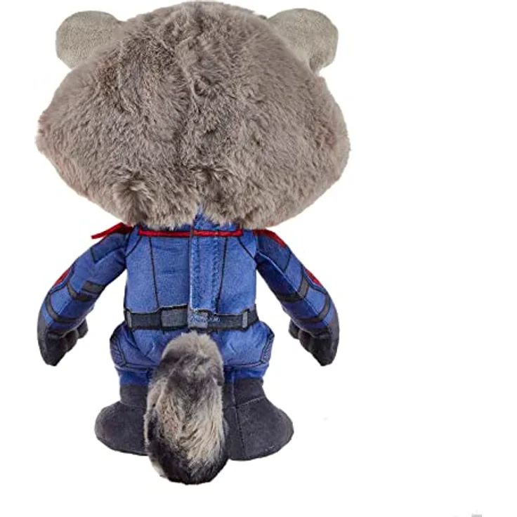 Mattel Marvel Guardians of The Galaxy Plüschtier Rocket, Spielzeug mit über 20 Sounds und beweglichen Gesichtsausdrücken, blauer Anzug, Geschenk für Kids +3 Jahre (HPV36) – Bild 3