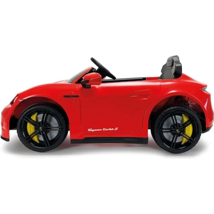 INJUSA - Elektroauto Porsche Taycan, 12V Batterie, LED Lichter, Geräusche, Rückwärtsgang, Fernbedienung, Rot – Bild 2