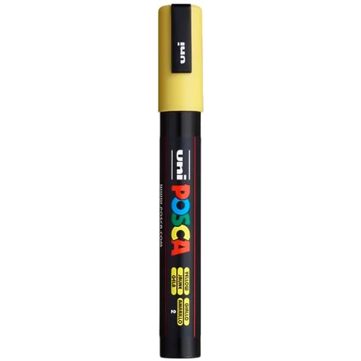uni-ball 182507 - POSCA Marker PC-5M, mit mittelfeiner Rundspitze, gelb, 1 Stück - Preisvergleich