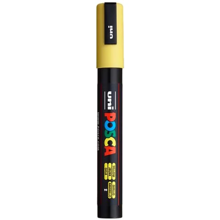 uni-ball 182507 - POSCA Marker PC-5M, mit mittelfeiner Rundspitze, gelb, 1 Stück - Preisvergleich – Bild 1