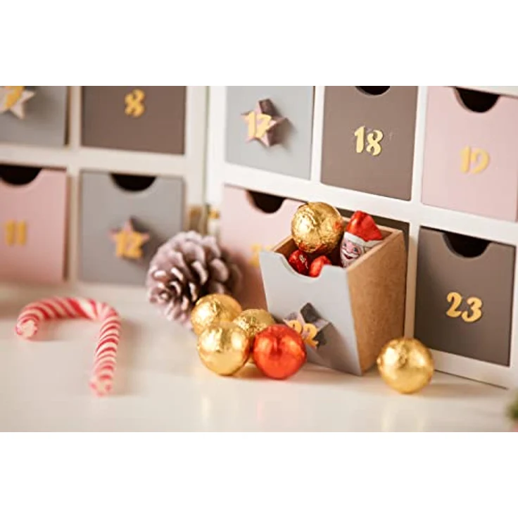 VBS Klappschränkchen/Adventskalender weiß Holz 30x21,5x9cm – Bild 6