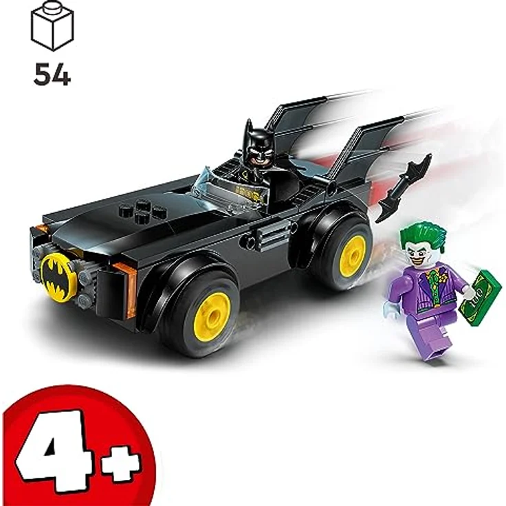 LEGO 76264 DC Verfolgungsjagd im Batmobile: Batman vs. Joker Spielzeugauto-Set, Superhelden-Starterset mit 2 Minifiguren, Spielzeug für Vorschulkinder, Jungen, Mädchen ab 4 Jahren, schnell aufgebaut – Bild 2