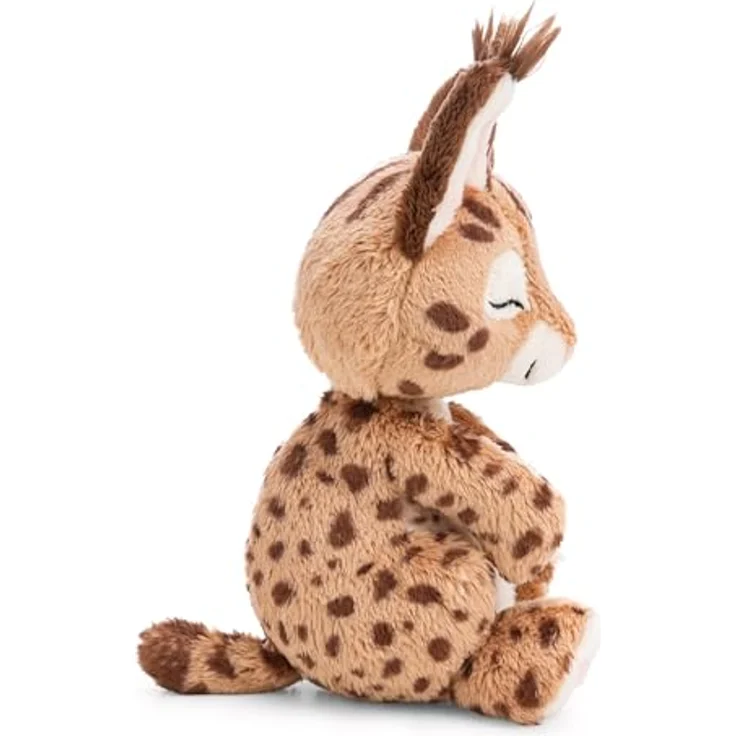NICI Kuscheltier Karakal 12cm schlafend im Körbchen, braun, weiches Plüschtier aus recyclebarem Material, ideal zum Kuscheln und Spielen, perfekte Geschenkidee - 62874 – Bild 5