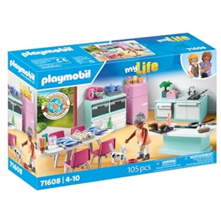 Playmobil® Konstruktions-Spielset Küche mit Essplatz (71608), myLife, (105 St), Made in Europe – Bild 2