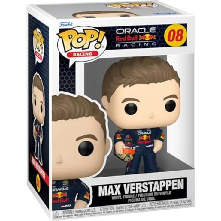 Funko Formel 1 Max Verstappen Vinyl Figur 08, Unisex Pop! Sammelfigur aus langlebigem Polyvinylchlorid, Multicolor – Bild 1