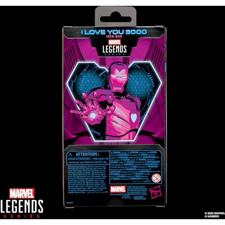 Hasbro Marvel Legends Actionfigur I Love You 3000 Iron Man, 15 cm, vollbeweglich mit 5 Accessoires, pinkes Herzdesign – Bild 10