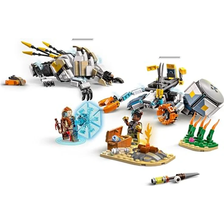 LEGO Horizon Adventures Aloy und Varl vs. Panzerwanderer und Sägezahn, Spielzeug mit Monstermaschinen und Minifiguren, Spielset zum Sammeln für Fans vom Videospiel, Jungen, Mädchen ab 9 Jahren 77037, LEGO Klemmbausteine – Bild 3