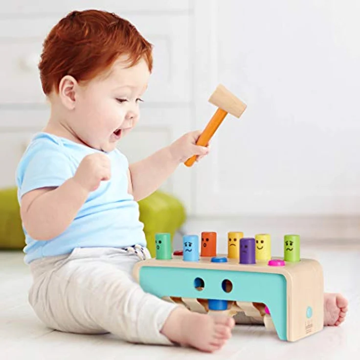 Battat Hammerspiel für Kinder aus Holz – Hämmerchenspiel, Klopfbank, Hammerbank, Klopfspiel – Motorikspielzeug Baby, Lernspielzeug, pädagogisches Spielzeug ab 1 Jahr - Preisvergleich – Bild 2