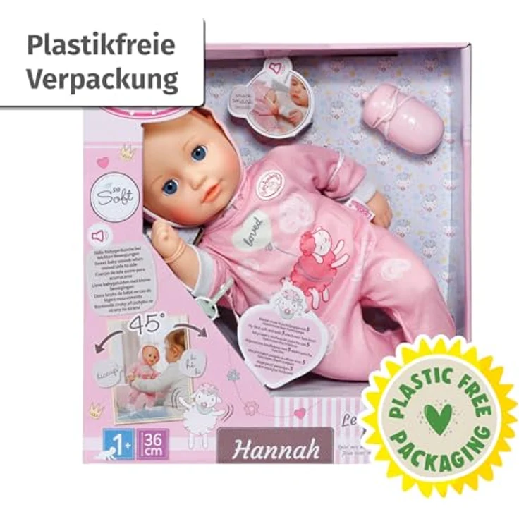 Zapf Creation Baby Annabell Hannah, 36 cm Spiel mit mir Puppe für Kinder ab 1 Jahr, weicher Stoffkörper – Bild 6