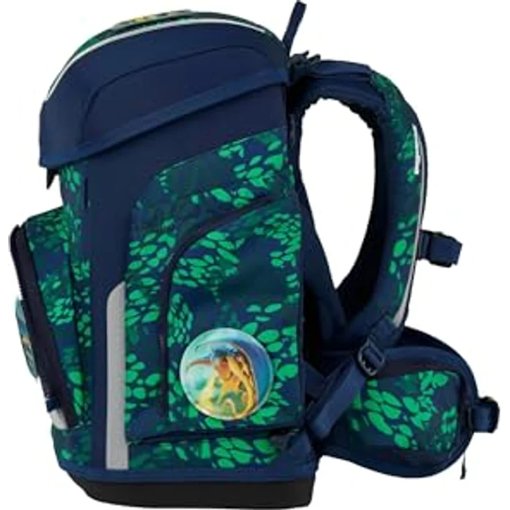 ergobag cubo Set, ergonomischer Schulranzen 5-teilig für 1. Klasse, höhenverstellbar, reflektierend, mit Kletties, aus 27,7 recycelten PET-Flaschen – Bild 4