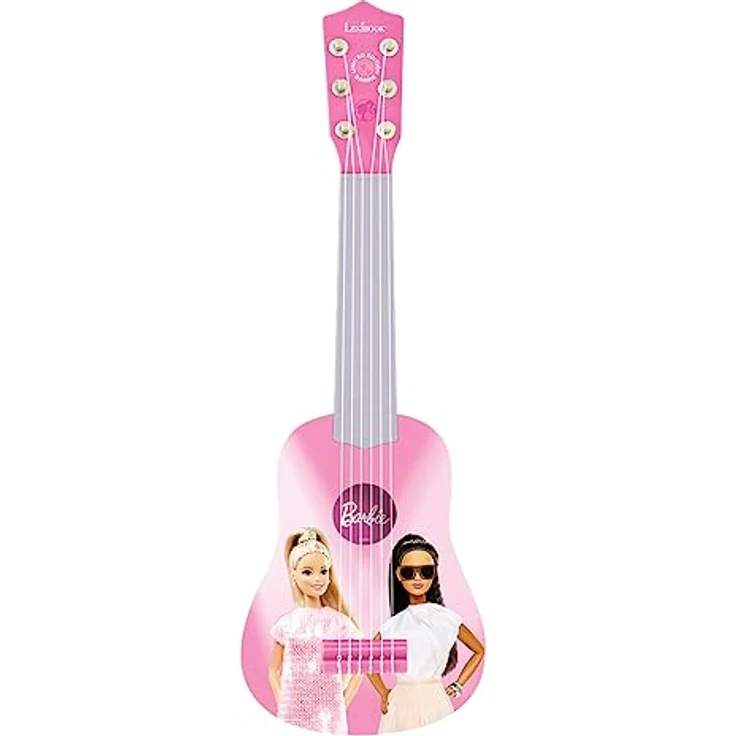 Lexibook Barbie, Meine erste Gitarre für Kinder, 6 Nylonsaiten, 53 cm, Anleitung inklusive, Rosa, K200BB – Bild 1