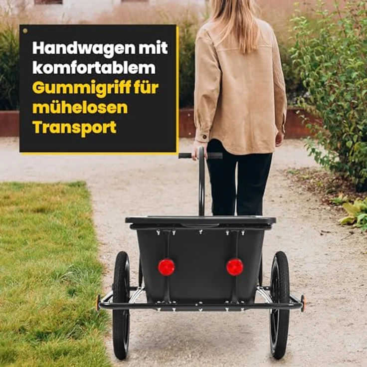 SAMAX Fahrradlastenanhänger Lastenanhänger 90 Liter 80 Kg Kupplung Schutzplane – Bild 4