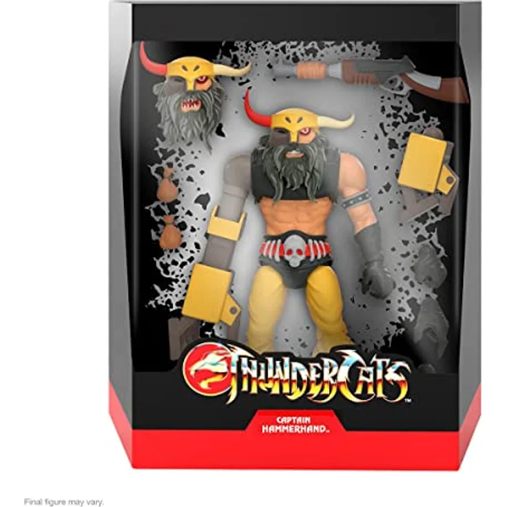 Super7 Thundercats Ultimate W5 Captain Hammerhead Actionfigur, 17,8 cm mit austauschbaren Köpfen und Net Gun Zubehör – Bild 2