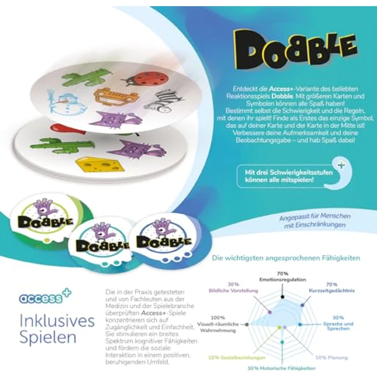 Zygomatic ACCESS+, Dobble Access+, Familienspiel, Kartenspiel, 1-4 Spieler, Ab 6+ Jahren, 10 Minuten, Deutsch – Bild 4
