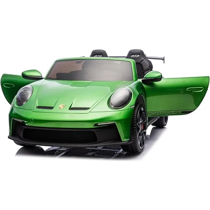 FINOOS Kinder Elektroauto Porsche 911 GT3, 2-Sitzer mit 2,4GHz Fernbedienung, 4x 200 Watt Motoren, grün, für 1-7 Jahre – Bild 5