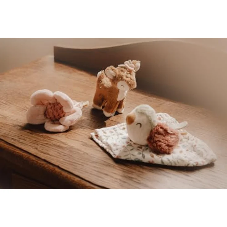 Little Dutch Fairy Garden Unilelu, Geschenkset mit Schmusetuch, Kuscheltiers Hirsch und Beissring, rosa – Bild 8