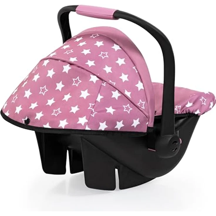 Bayer Design 67976AB Puppenautositz, mit Dach und verstellbarem Griff, für Puppen bis 46 cm, Nordisches Rosa – Bild 3