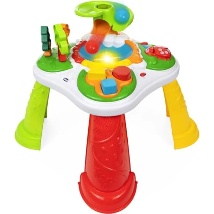 Chicco Waldspieltisch, Lernspielzeug mit 4 Spielbereichen, 2 Modi und interaktiven Funktionen
