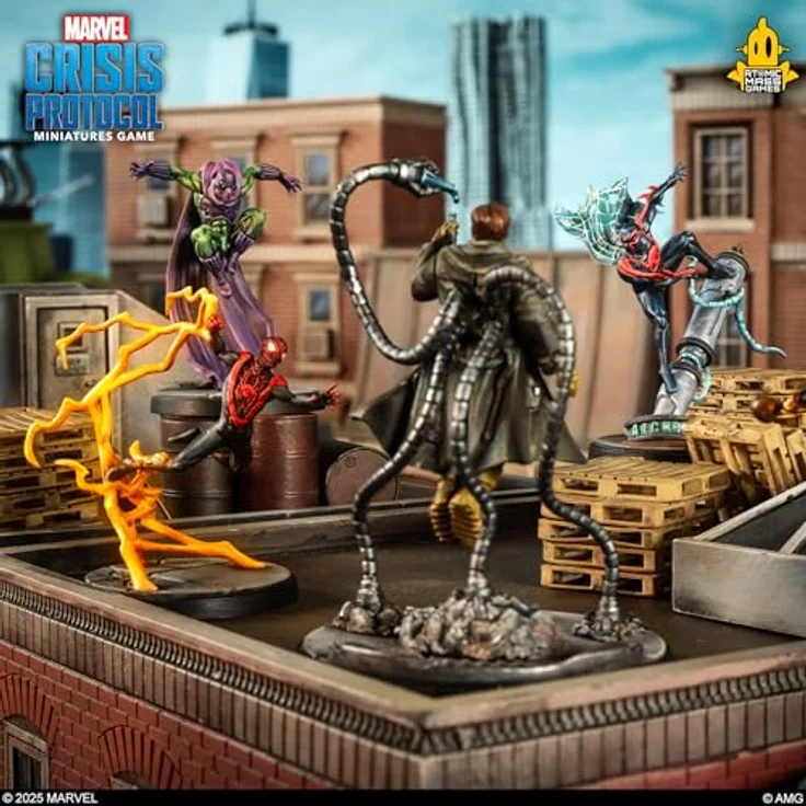Atomic Mass Games MARVEL CRISIS PROTOCOL Prowler, Spider-Man 2099 & Ultimate Spider-Man, Sammelfiguren mit Miniaturen und Spielkarten für 2 Spieler, 14+ Jahre – Bild 5