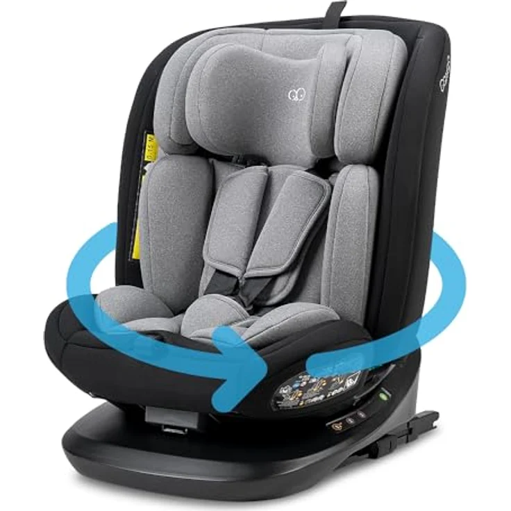 BooBoo Autokindersitz Safety Lissabon, 360° drehbarer Reboarder Kindersitz Isofix, ab Geburt, 40-150 cm, Baby Autositz – Bild 2