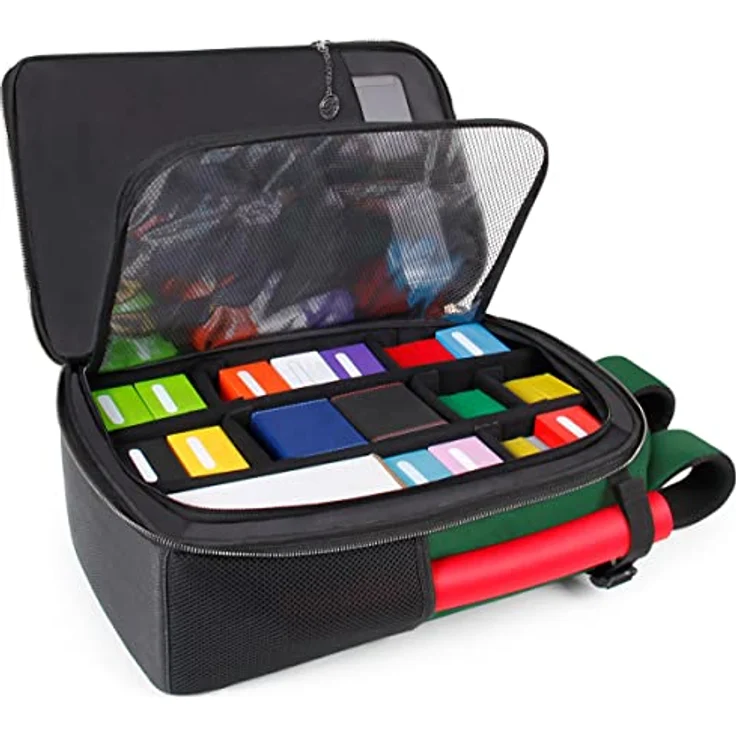 ENHANCE MTG-Rucksack - Sammleredition TCG-Rucksack für bis zu 7.600 Karten, integrierter Card Defender Screen, Drachen Grün – Bild 1