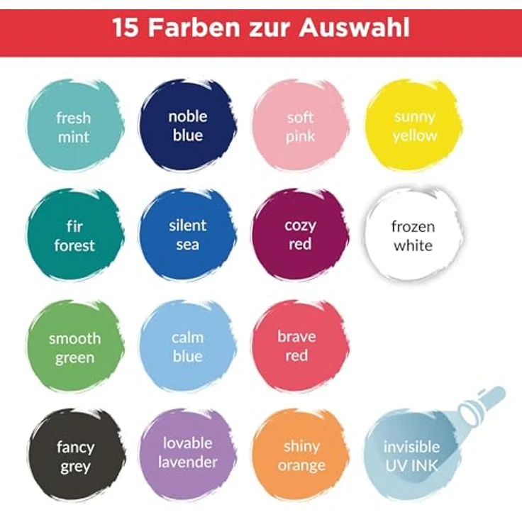 COLOP Stempel Make 1, 10,1 cm x 7,5 cm, Stempelfläche ca. 9,0 x 5,3 cm, auf Wasserbasis, blau – Bild 7