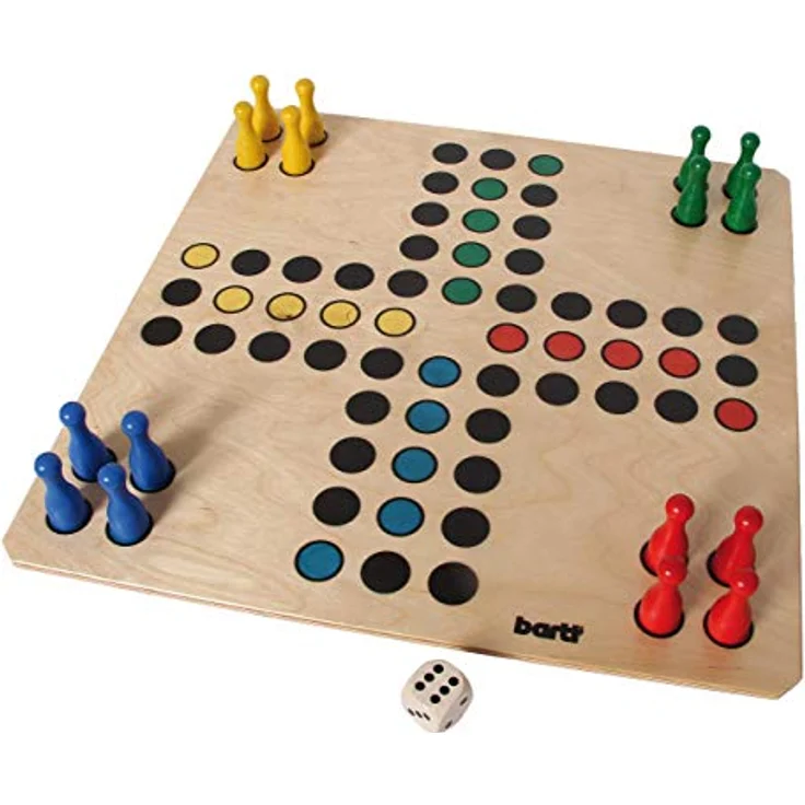 Bartl 106616 Brettspiel Ludo groß aus Holz XXL Format 50cm x 50cm – Bild 4