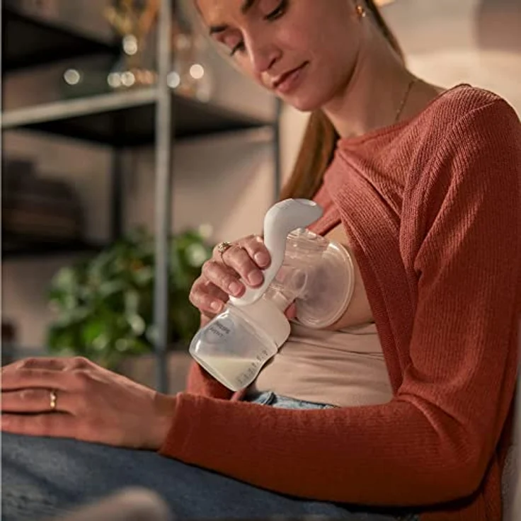 Philips Avent Handmilchpumpe - einfaches Abpumpen, mit Natural-Motion Technologie (Modell SCF430/01), Transparent - Preisvergleich – Bild 4