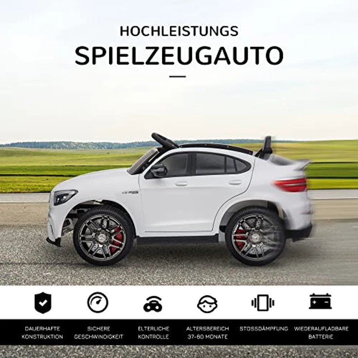 Kinder Elektroauto (Farbe: weiß) – Bild 3