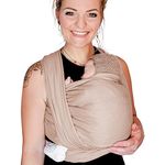 Hoppediz gewebtes Baby-Tragetuch ab Geburt, Neugeboren bis Kleinkind, 100% Baumwolle, Djerba 3,70 m, mit kontrastfarbigen Kanten