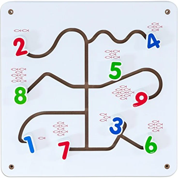 Betzold Motorikbrett Wandelemente Set 1, 6er-Set – Holz-Wandspielset für Kinder, fördert Motorik und Sinneswahrnehmung – Bild 8