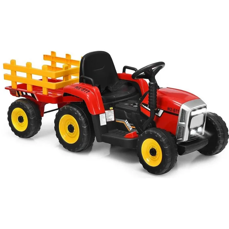 KOMFOTTEU Elektro-Kinderauto Traktor, 30 kg Belastbarkeit, ab 3 Jahre, rot - Preisvergleich