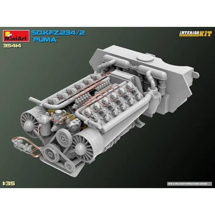 Other 1:35 Sd.Kfz.234/2 Puma Interior Kit, detailliertes Modellfahrzeug mit beweglichen Kettengliedern und mehreren Varianten – Bild 13