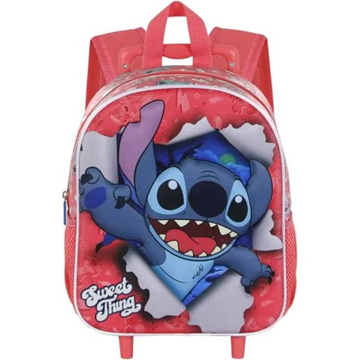 Disney Lilo und Stitch Thing-Kleiner 3D Rucksack mit Rädern, Rosa, 26 x 34 cm, Kapazität 12,5 L – Bild 2