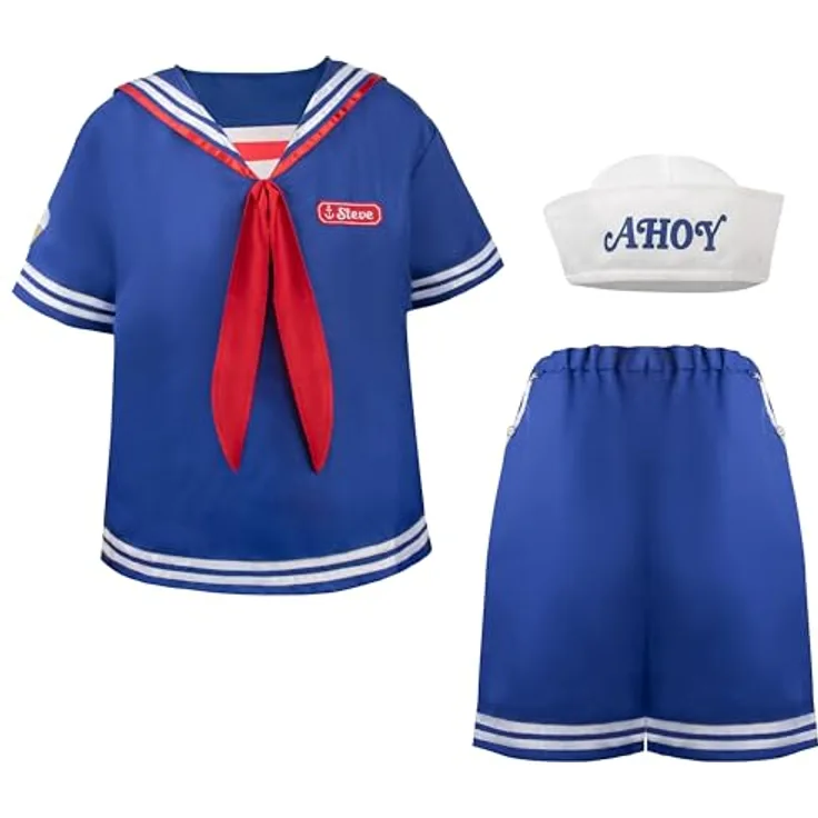 Cinereplicas Stranger Things - Steve Kostüm - S/M - Offizielle Lizenz, authentische 1980er Jahre Premium-Replik