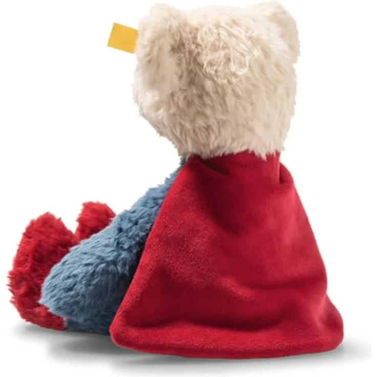 Steiff Teddybär Superman 29 cm, kuschelweicher Plüsch in beige/blau/rot/gelb, maschinenwaschbar bis 30°C – Bild 3
