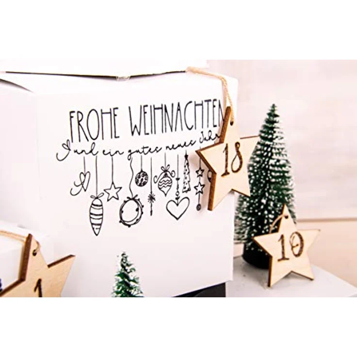Rayher 29191000 Stempel "Frohe Weihnachten" - Girlande, 6x10cm – Bild 2