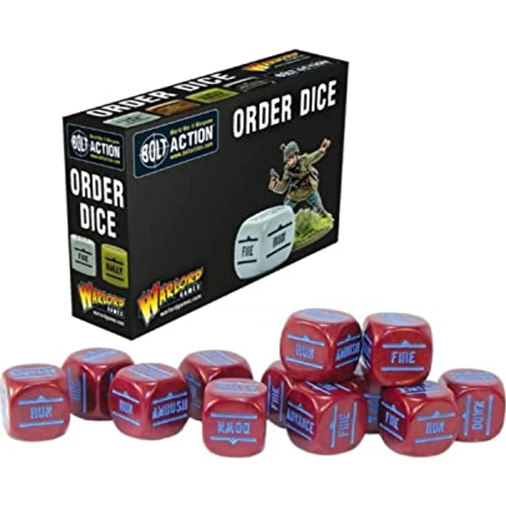 Warlord Games Kastanienbrauner Bestellwürfel für Bolt Action - Set mit 12 Würfeln – Bild 1