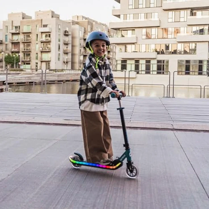 CARIBOO Cariboo LEDStar, Zweirad-Roller mit 11 LED-Modi und Bewegungssensor, klappbar – Bild 4