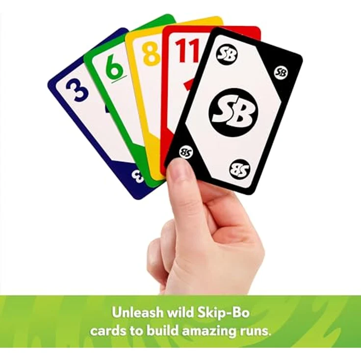 Mattel Games Skip-Bo Kartenspiel, für 2-6 Spieler, Farbenblindfreundlich, Familienspiel ab 7 Jahren – Bild 3