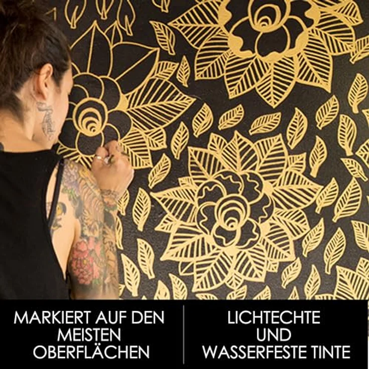 Sharpie PermMarker F, Metallic Permanentmarker in Silber mit robuster feiner Spitze, wasserfest und perfekt für helle und dunkle Oberflächen – Bild 4