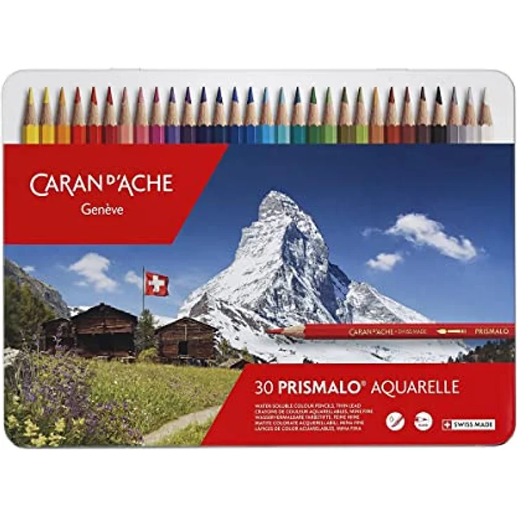 Caran d'ACHE - PRISMALO Aquarelle Buntstifte in Metallbox - 30 Stück – Bild 5