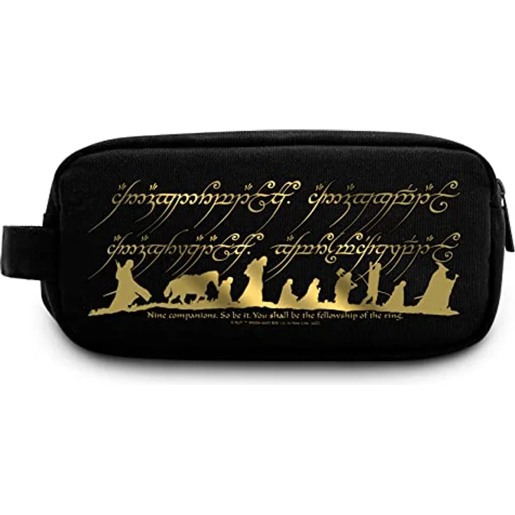 ABYSTYLE Lord of The Rings Federmappe Die Gemeinschaft des Ringes, hochwertiges Polyester-Einzelfach mit Reißverschluss, 20 cm x 10 cm x 5,5 cm