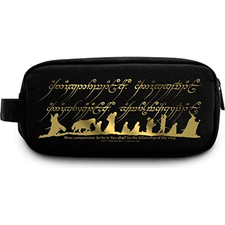 ABYSTYLE Lord of The Rings Federmappe Die Gemeinschaft des Ringes, hochwertiges Polyester-Einzelfach mit Reißverschluss, 20 cm x 10 cm x 5,5 cm – Bild 1