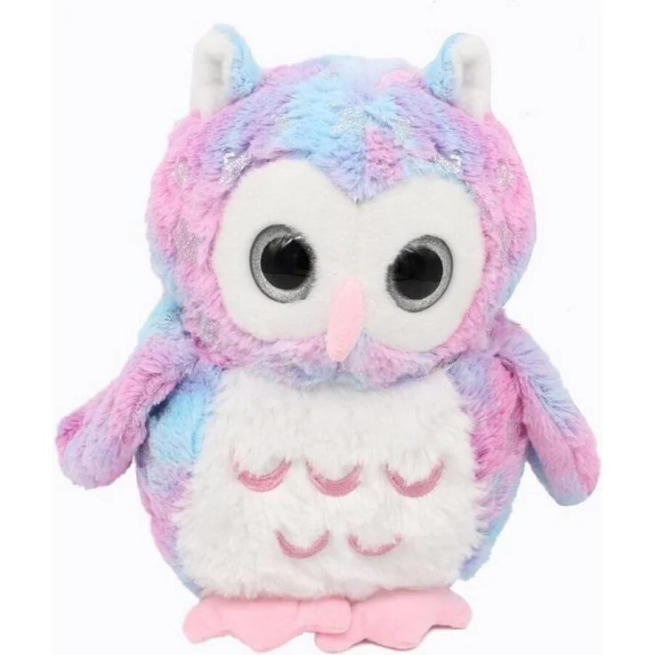 Tinisu Plüschfigur Eule Glitzer Kuscheltier 20 cm - Pink Rainbow Rosa
