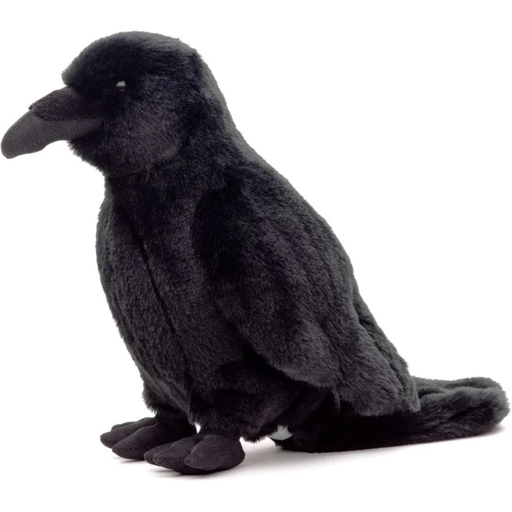 Uni-Toys Kuscheltier Rabe 33 cm, schwarz, kuschelweicher Plüsch, maschinenwaschbar bis 30°C – Bild 1