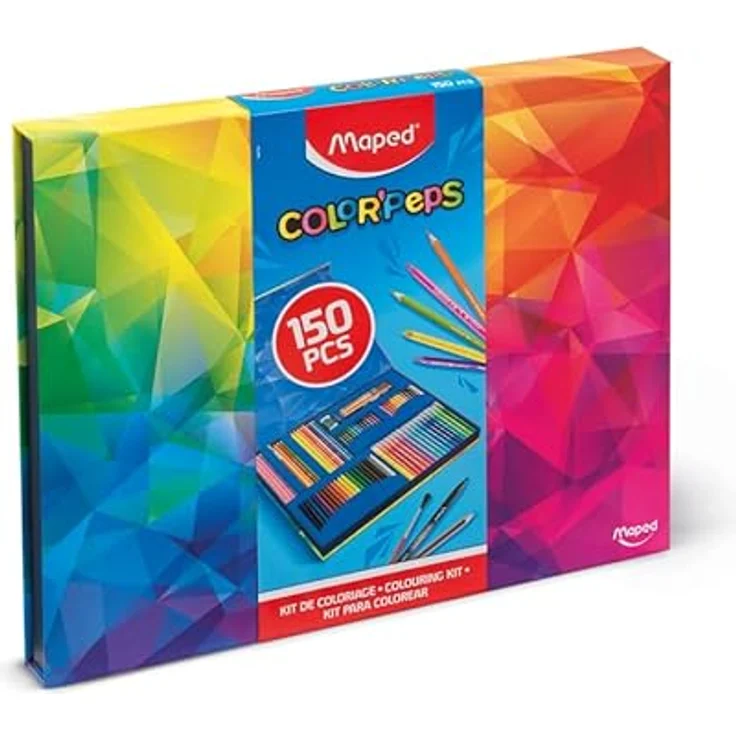 Maped - Schulmaterial - 150-teiliges Farbset - Color'Peps Infinity Collection - Tragbares Federmäppchen - Enthält mehrere Malutensilien - Hält 10 Mal länger - Große Auswahl an Farben – Bild 3